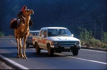 This photo of "just travelling down a country road" near Asmara in the African State of Eritrea was taken by photographer Dawit Rezene. 